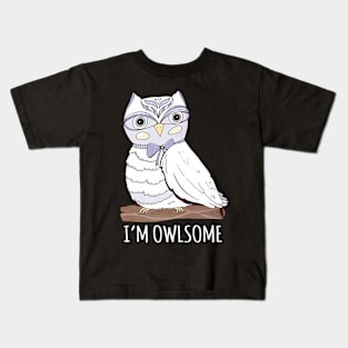 Girls Im Owlsome Owls Kids T-Shirt